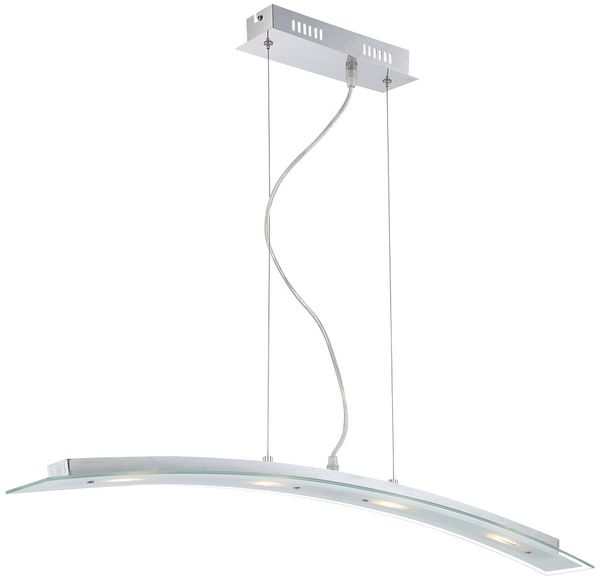 20W LED Hängeleuchte, Glasplatte gebogen, satiniert