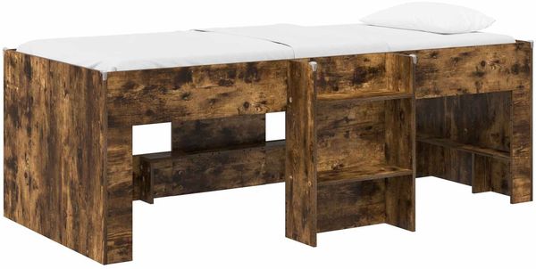 vidaXL Hochbett für Kinder 2 pcs Geräucherte Eiche Holzwerkstoff 3422551