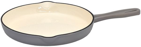 osoltus Gusseisen-Pfanne emailliert 26 cm Emaillierte Gusseisenpfanne Hellgrau