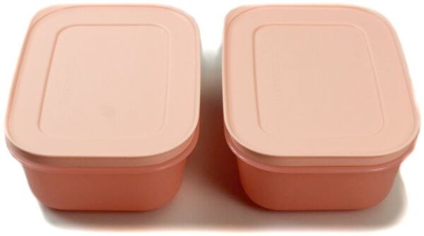 TUPPERWARE Vorratsdose Gefrier-Behälter 450 ml (2) rosa/lachs