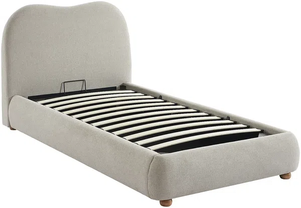 Vente-unique - VANARI Bett Stoff Beige - B 214 cm x H 95 cm x L 111 cm Bild 4