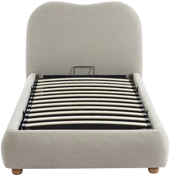 Vente-unique - VANARI Bett Stoff Beige - B 214 cm x H 95 cm x L 111 cm Bild 5