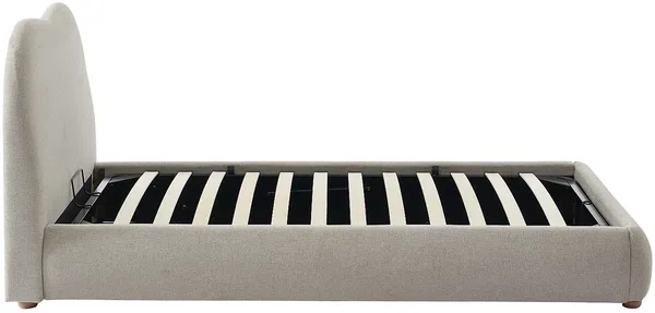 Vente-unique - VANARI Bett Stoff Beige - B 214 cm x H 95 cm x L 111 cm Bild 7