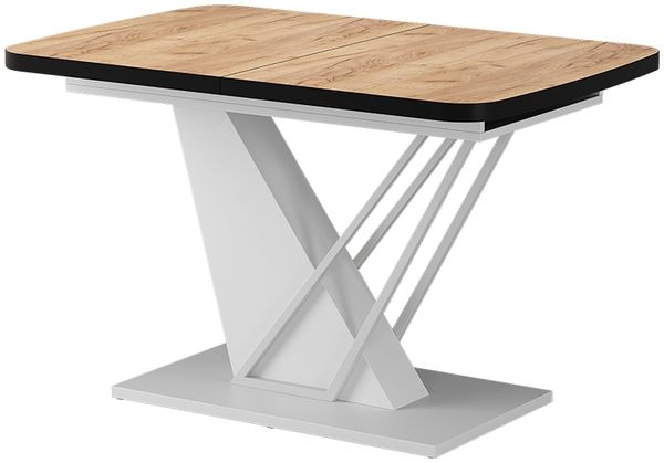 Esstisch Fenaro Goldkraft Eiche/Weiß 120-160 x 80 cm ausziehbar Vicco