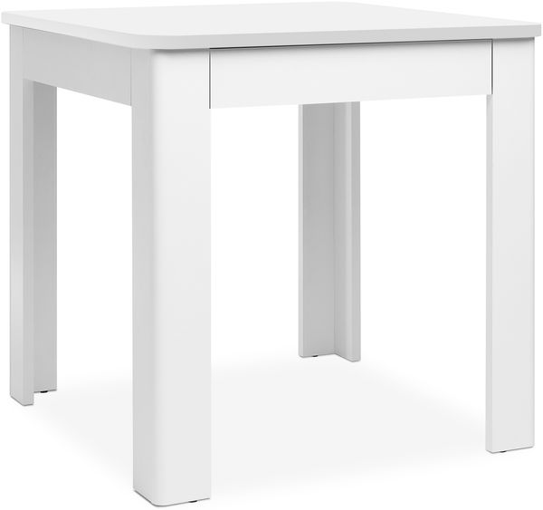 Esstisch >Oslo< mit Schublade, in Weiß - 80x77x80cm (BxHxT)