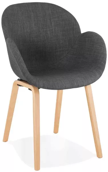 Kokoon Design Sessel Elegans Dunkelgrau und Natur