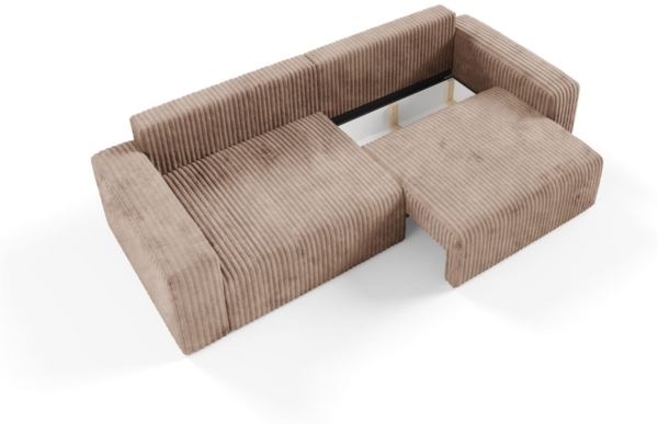 Sofa 3-Sitzer mit Schlaffunktion NATALIA in Stoff Tilia Beige Bild 3