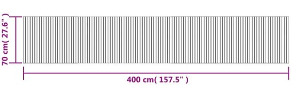 vidaXL Teppich Rechteckig Braun 70x400 cm Bambus 376758 Bild 8