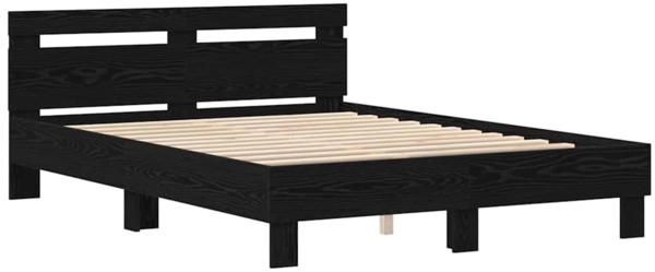 vidaXL Bettgestell Schwarz Eichen-Optik 140 x 200 cm Holzwerkstoff 3333947 Bild 5