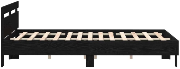 vidaXL Bettgestell Schwarz Eichen-Optik 140 x 200 cm Holzwerkstoff 3333947 Bild 7