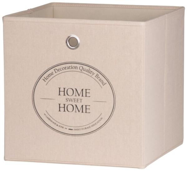 Faltbox Box - Home -32 x 32 cm - Beige