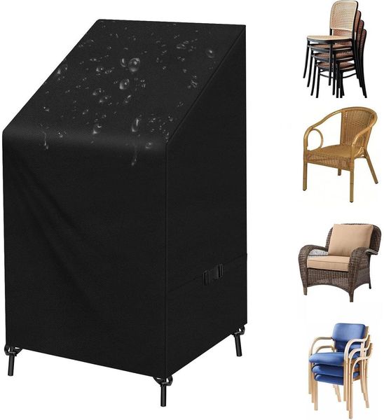 Schutzhülle für Gartenstühle 420D Oxford Wasserdicht Atmungsaktiv 65x65x80/120cm
