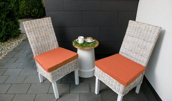 sunnypillow Stuhlkissen 4er Set Stuhlkissen 40 x 45 x 5cm