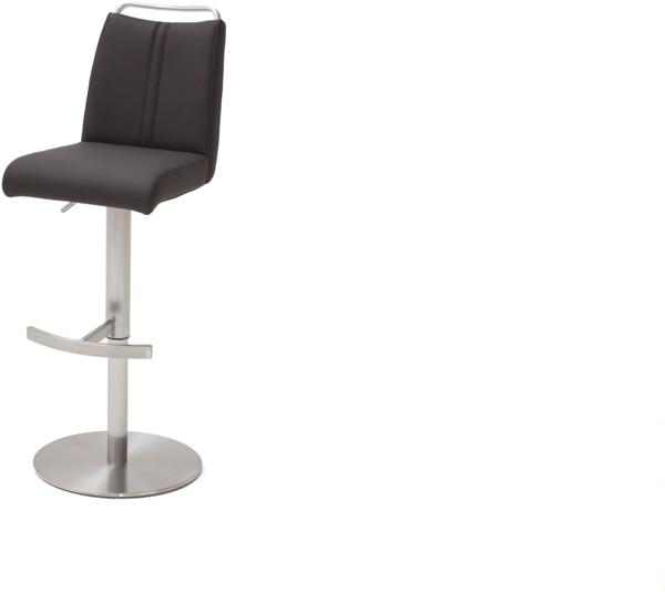 Barstuhl Giulia I - Kunstleder Anthrazit - Edelstahl