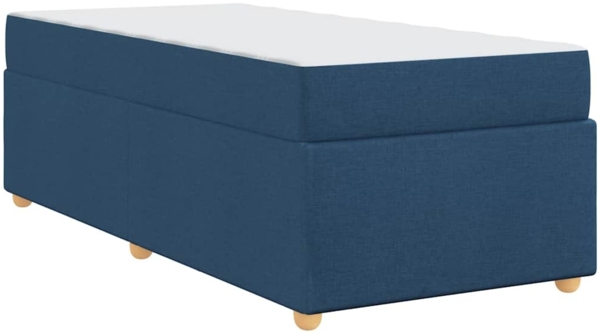 vidaXL Bettrahmen mit Matratze Blau 90 x 190 cm Stoff 3399327 Bild 7