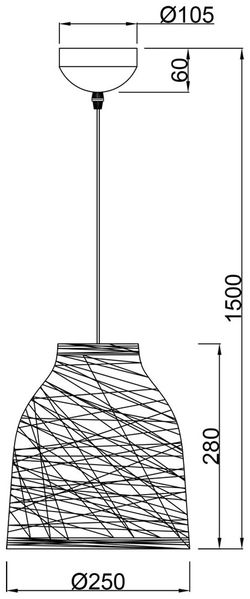 Pendelleuchte JOELINE mit Lampenschirm aus geflochtenem Papiergarn, Ø 25cm Bild 8