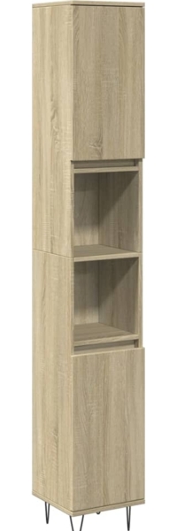 vidaXL Badschrank Sonoma-Eiche 30x30x190 cm Holzwerkstoff 849668
