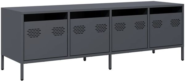 TV-Schrank, Lowboard TV Anthrazit 135x39x43,5 cm Kaltgewalzter Stahl d6471e