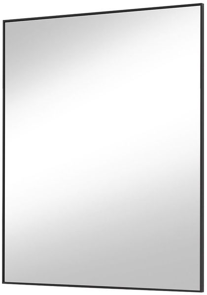 Spiegel Utrecht / Unica, Glas, Schwarz, Verspiegelt, 60 x 77 x 3 cm