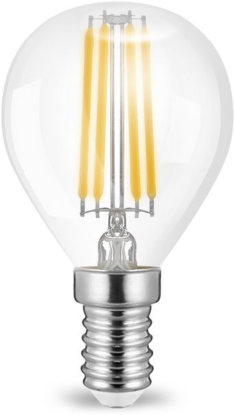 LED Leuchtmittel E14 Filament Kugel 4 Watt | 470 Lumen Eck klar Glas Warmweiß (2700K)