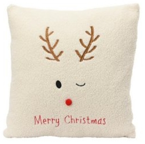 Kaemingk Dekokissen DASH, 45x45 cm, Weiß, Rot, Braun, Polyester, Kissenhülle mit Füllung, 1 Stück Bild 4