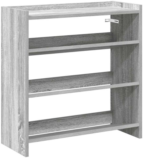 Schuhregal, Schuhablage, platzsparend Grau Sonoma 60x25x62 cm Holzwerkstoff