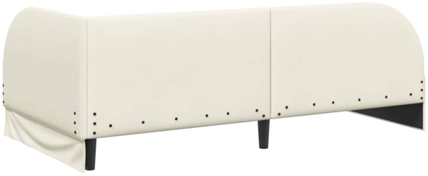 vidaXL Eckbettgestell mit Kopfteil Creme 90x190 cm Stoff 42016643 Bild 6