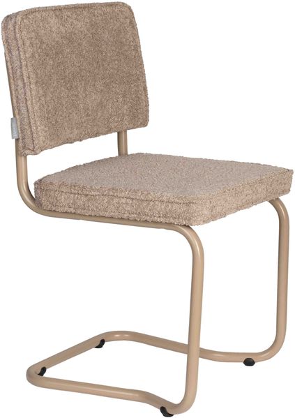 ZUIVER Retro Esszimmerstuhl RIDGE KINK SOFT in Beige
