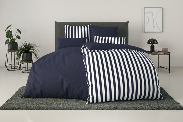 OTTO home Wendebettwäsche Greta, Renforcé, 2 teilig, Bettwäsche mit Streifen in verschiedenen Qualitäten, ab 135x200 cm