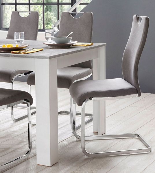 Home affaire Esszimmerstuhl Milano (Set, 4 St), (2 oder 4 Stück), Bezug in Microfaser oder Cord, Freischwinger