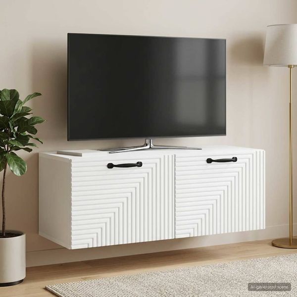 vidaXL Wandmontierter TV-Schrank Weiß 78,5 x 31 x 30 cm Holzwerkstoff 898715