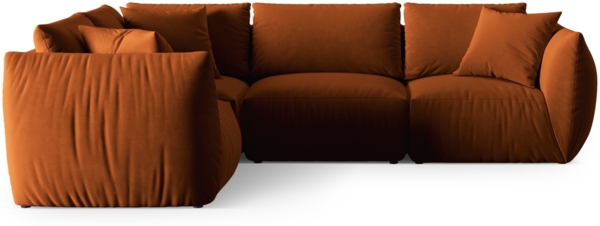 Micadoni Ecksofa Chris 4-Sitzer Links Samt Terrakotta