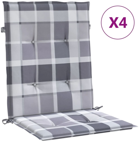 vidaXL Gartenstuhlauflagen für Niedriglehner 4 Stk. 100x50x3 cm 314156