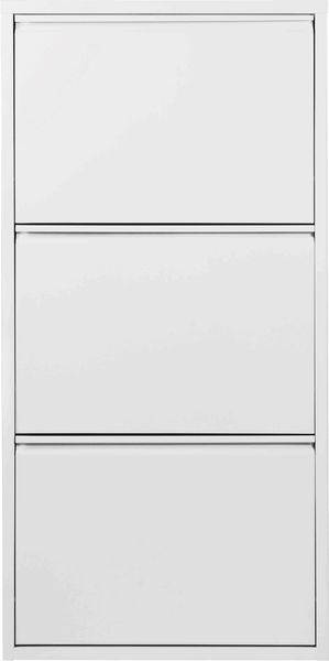 Schuhkipper >WIT< in Weiß, Lackiert, Metall, montiert - 50x105x15cm (BxHxT)