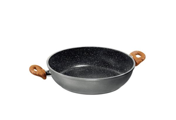 STONELINE Servierpfanne, Made in Germany, Antihaftbeschichtung mit echten Steinpartikeln, Aluminium