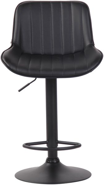 2er Set Barhocker Lentini, drehbar, Schwarz, Schwarz, Kunstleder Bild 4