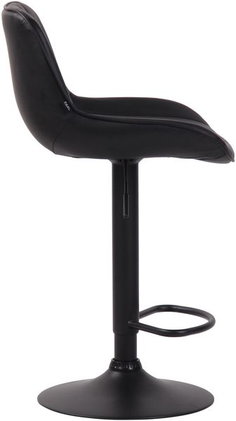 2er Set Barhocker Lentini, drehbar, Schwarz, Schwarz, Kunstleder Bild 7