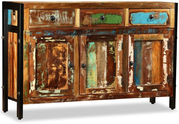 vidaXL Sideboard Altholz Massiv 120x35x76 cm 243984