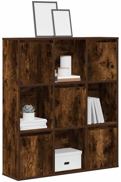 vidaXL Bücherregal Räuchereiche 89x24x101,5 cm Holzwerkstoff 860404