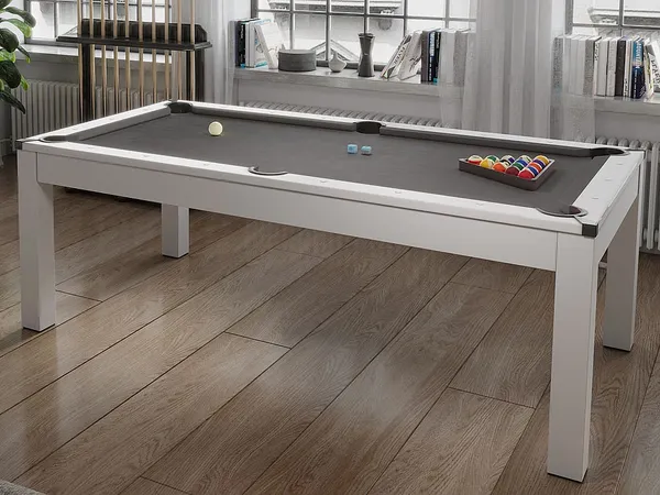 Vente-unique - HENK Indoor games Holz, Platte Weiß - B 102,6 cm x H 80,2 cm x L 182,8 cm