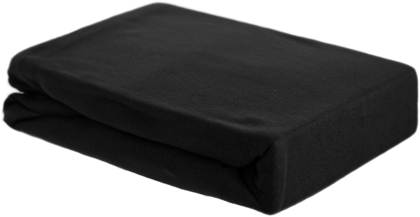 Thermofleece Spannbettlaken 90-100 x 200 cm + 30 cm mit Rundumgummizug - 125 gsm Schwarz Bild 1