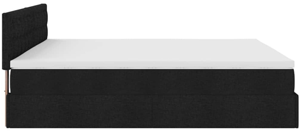 vidaXL Ottoman-Bett mit Matratze & LEDs Schwarz 160x200 cm Stoff 3312487 Bild 10