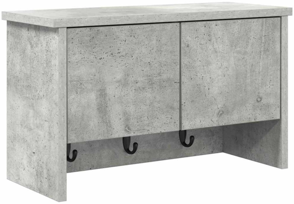 vidaXL Wandmontierter Kleiderständer mit Tür Betongrau 50 x 20 x 30 cm 874334