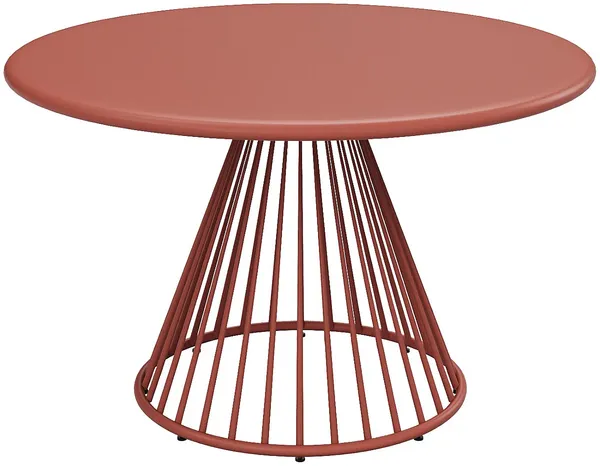 Vente-unique - BIRMOS Garden dining set Metall Rot - B 120 cm x H 74 cm x L 120 cm