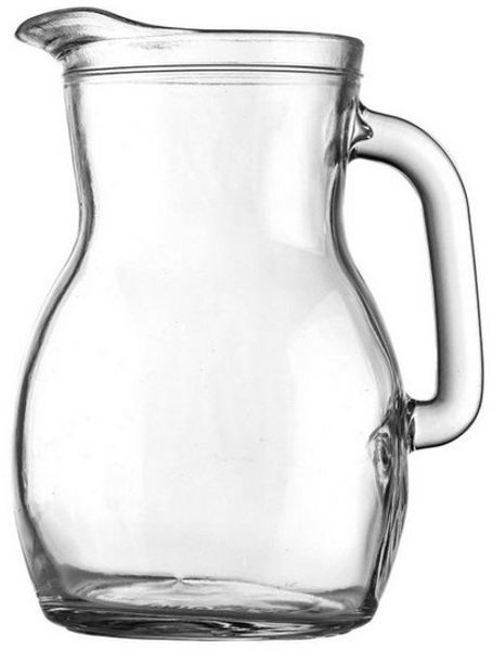 KONZEPT Wasserkrug Glaskrug Transparent Ergonomischer Griff, (1-tlg), Volumen: 1L, 500 ml, 250 ml. Set 1/2/3 Stk.