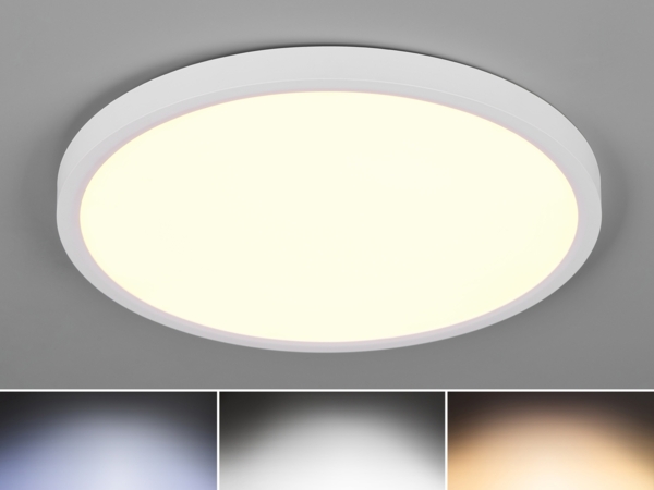 Deckenleuchte DRACO Weiß ultraflach LED dimmbar & Lichtfarbe einstellbar 40cm