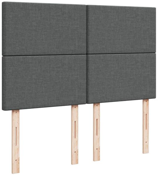 vidaXL Boxspringbett mit Matratze Dunkelgrau 160x200 cm Stoff 3294013 Bild 9