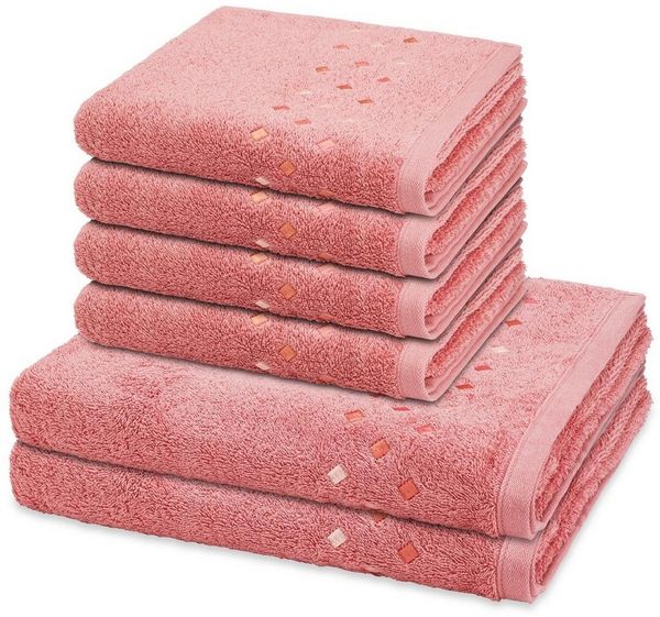 ROSS Handtuch Set Stoneline, Frottee (Spar-Set, 6-St), 4 X Handtuch 2 X Duschtuch im Set - Baumwolle - Saugstark