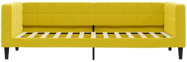 vidaXL Tagesbett mit Matratze Gelb 80x200 cm Samt 3196665 Bild 4