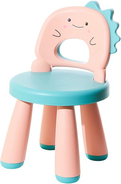 Kinder Schreibtischstuhl Aus Kunststoff - Kinderhocker - Kinderstuhl Plastik - Geeignet Für 2 Bis 6 Jahren - Leicht Zu Reinigen - Ergonomische Sitzfläche - Dinosaurier-design - Kinder Gartenstuhl